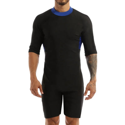 Swimwear Mens Leotard Swimsuit Shorty Wetsuit Diving Swimming Snorkeling Surfing Scuba Swim Bodysuit Jumpsuit Warm Swimwear