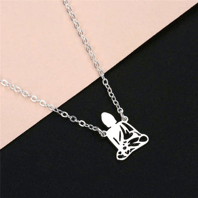 Stainless Steel Meditation Buddha Pendant Necklaced Sincere Buddhism Accessories Guardian Jewelry Gift