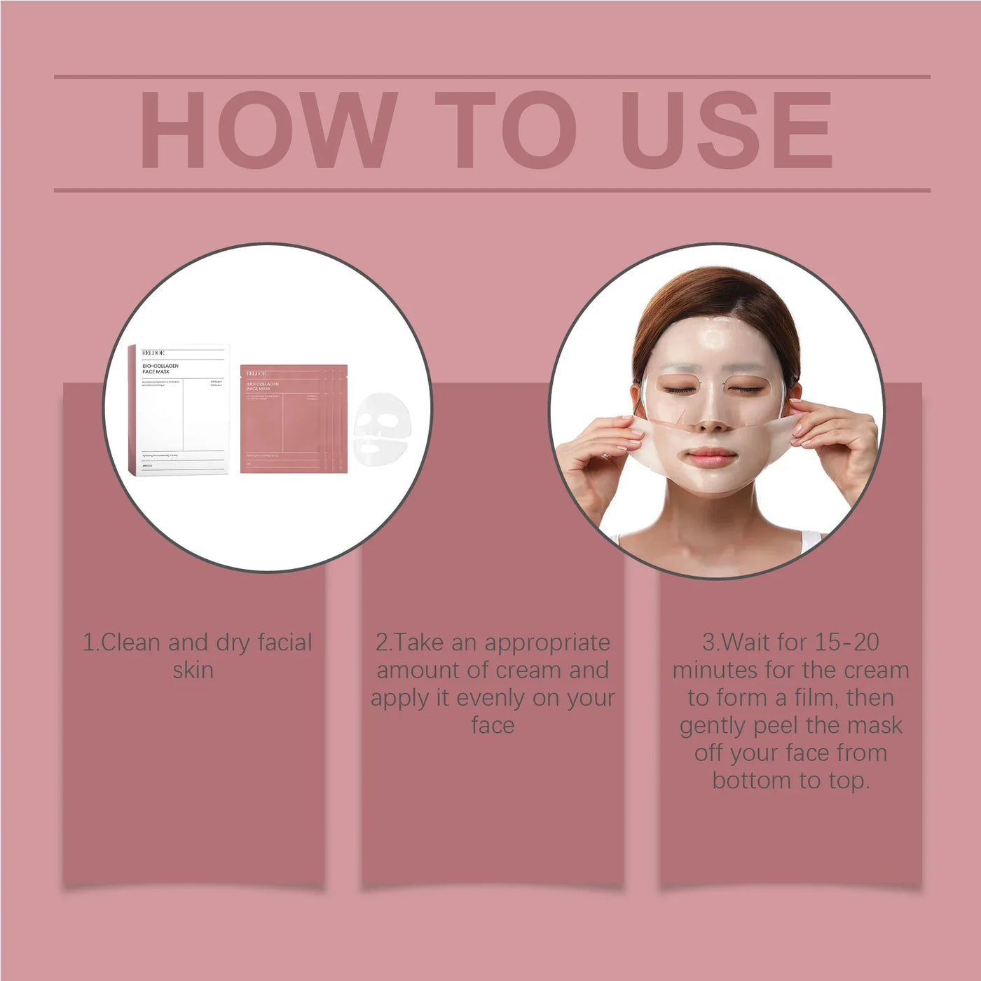 Bio Collagen Face Mask Shrink Pores Deep Hydrating Overnight Mask Moisturizing Refreshing Brightening Face Skin Care