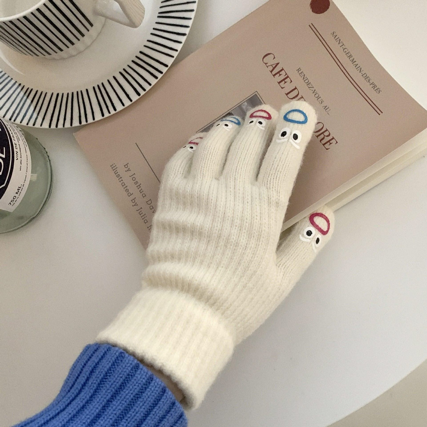 Facial Expression Bag Gloves For Women