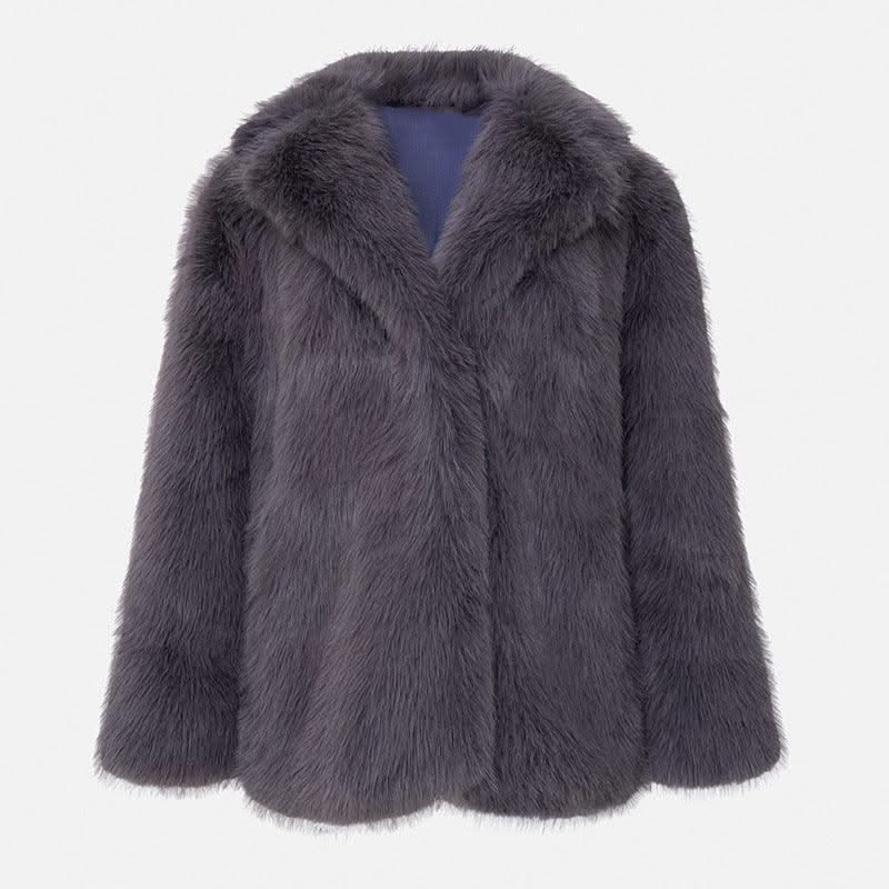 Artificial Fur Thick Warm Coat For Women