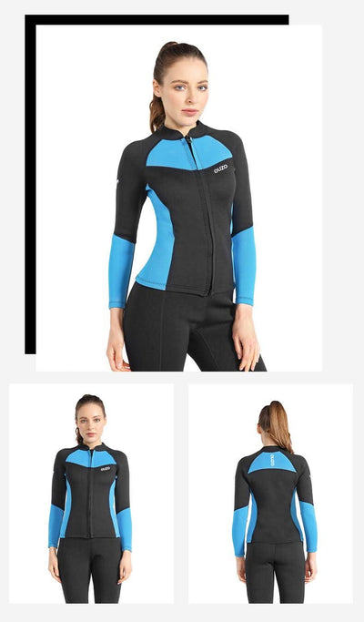 Women's Wetsuit shirt / pants 1.5mm Neoprene Wetsuits Long Sleeve Wetsuits Top Bottom Two Piece Dive Suits for Scuba Diving Surf