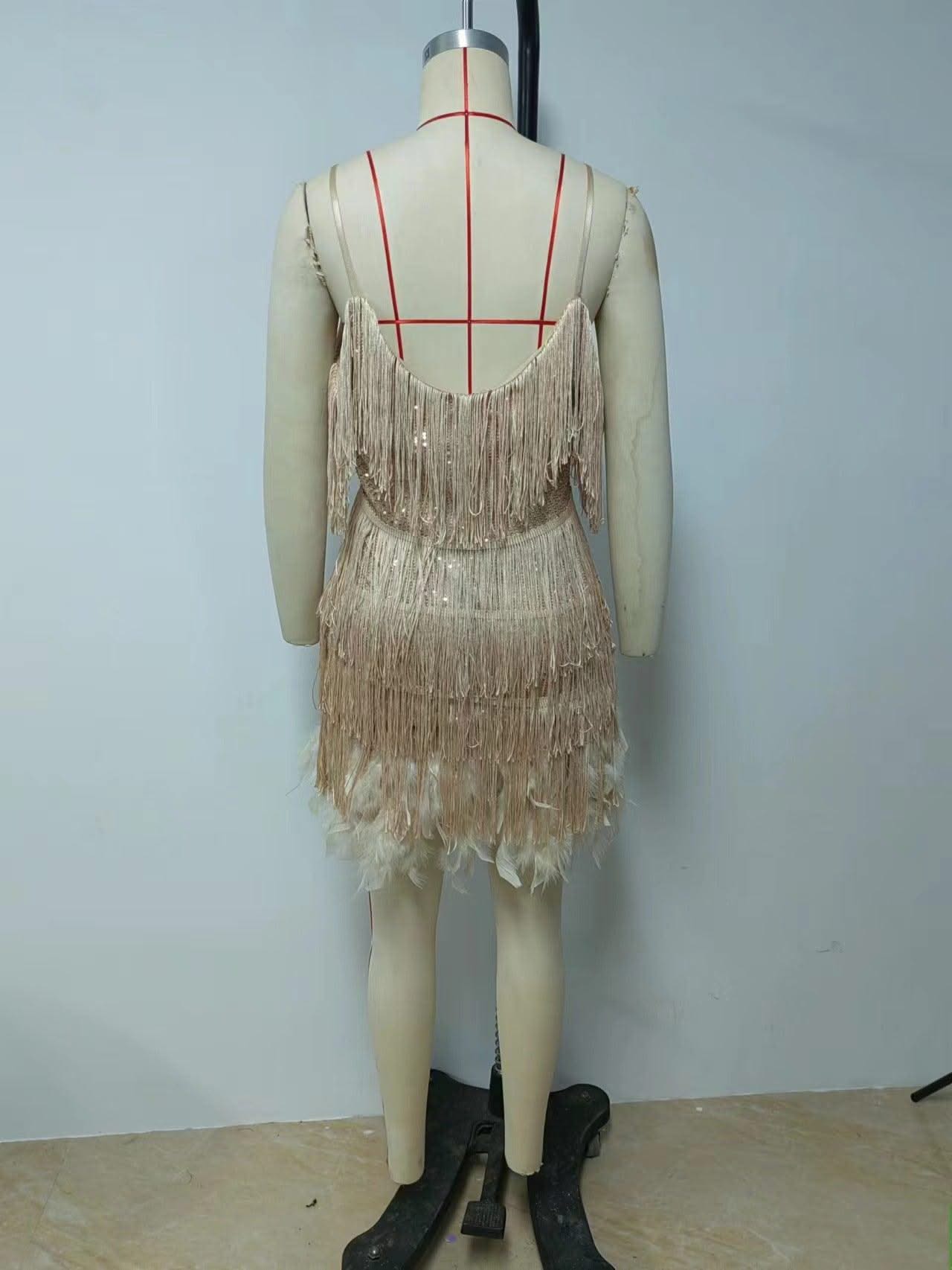 2024 Summer Pink Party Dress Evening Luxury Women Clothes Tassel Fringed Sexy Bodycon Dress Club Outfits Vestidos