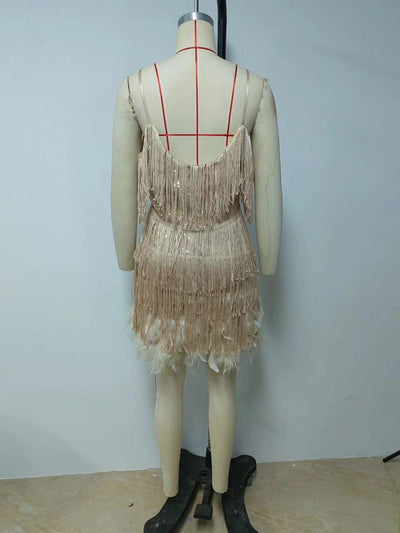 2024 Summer Pink Party Dress Evening Luxury Women Clothes Tassel Fringed Sexy Bodycon Dress Club Outfits Vestidos
