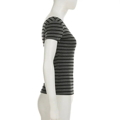 Sexy Slash Neck Knitted Smock Women Vintage Slim Thin Long Sleeve All-match Femme Clothing Aesthetic Streetwear Tops