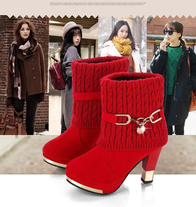 Women's Pointed Toe Ankle High Heel Platform Shoes | Pump Shoes| Boots for Women | Thick Heels | Ladies, Girls
