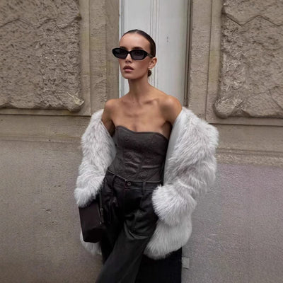 Artificial Fur Thick Warm Coat For Women