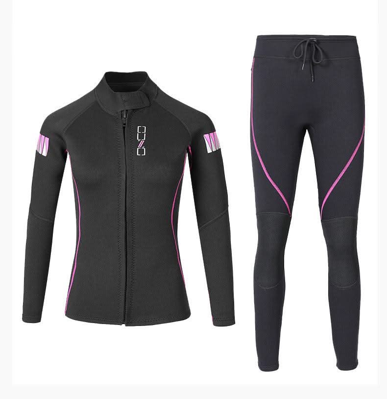 Women's Wetsuit shirt / pants 1.5mm Neoprene Wetsuits Long Sleeve Wetsuits Top Bottom Two Piece Dive Suits for Scuba Diving Surf
