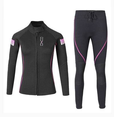 Women's Wetsuit shirt / pants 1.5mm Neoprene Wetsuits Long Sleeve Wetsuits Top Bottom Two Piece Dive Suits for Scuba Diving Surf