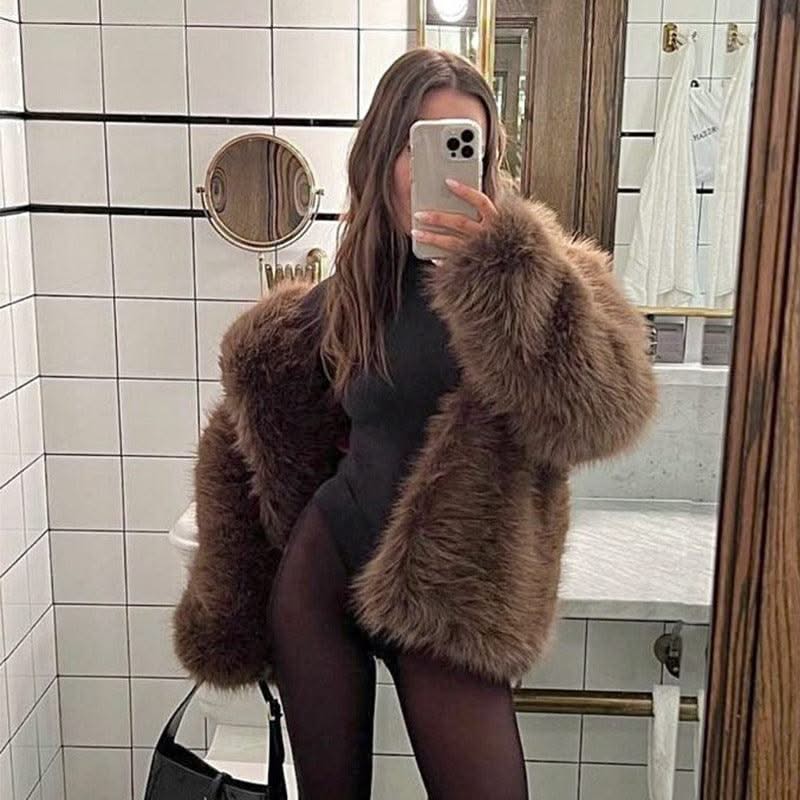 Artificial Fur Thick Warm Coat For Women