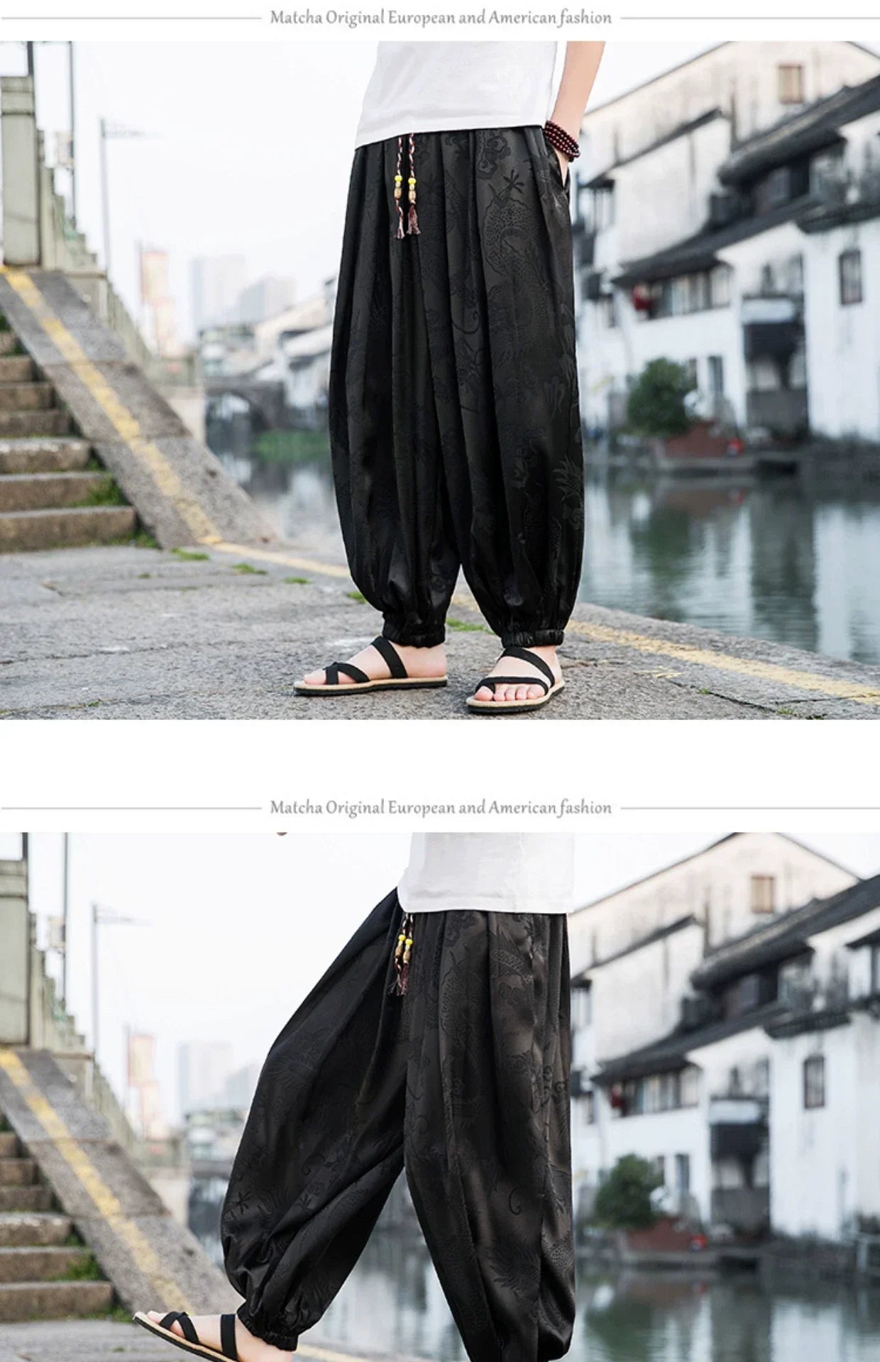 Summer Silk Hippie Gypsy Boho Baggy Pants Harem Pants for Men Women Yoga Pants Aladdin Trousers