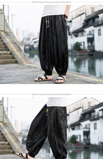 Summer Silk Hippie Gypsy Boho Baggy Pants Harem Pants for Men Women Yoga Pants Aladdin Trousers