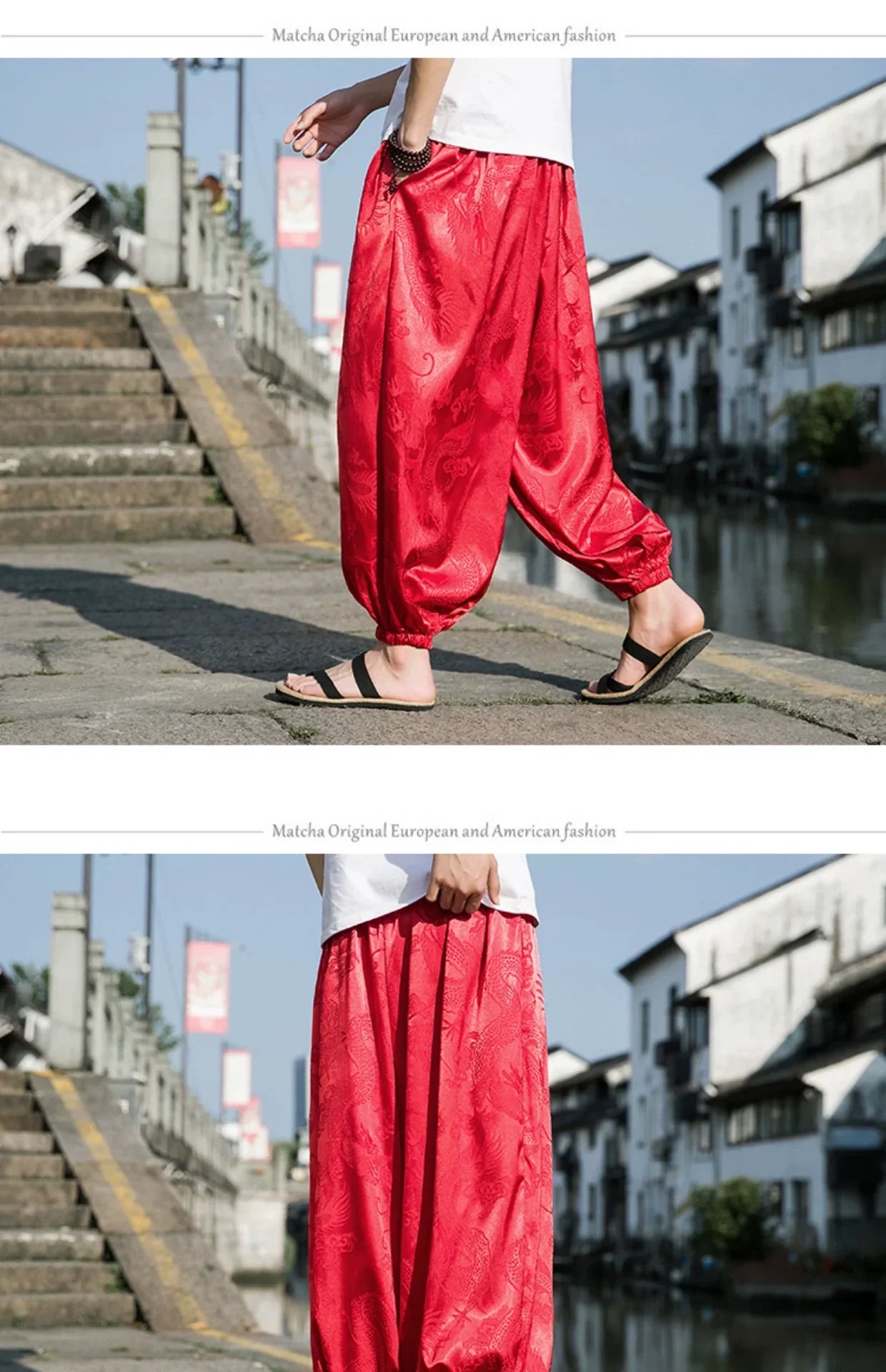 Summer Silk Hippie Gypsy Boho Baggy Pants Harem Pants for Men Women Yoga Pants Aladdin Trousers