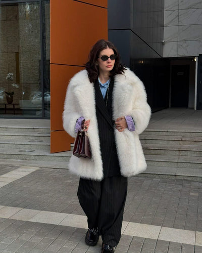 Artificial Fur Thick Warm Coat For Women