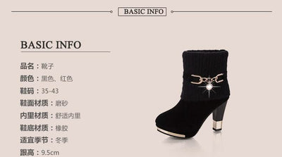 Women's Pointed Toe Ankle High Heel Platform Shoes | Pump Shoes| Boots for Women | Thick Heels | Ladies, Girls