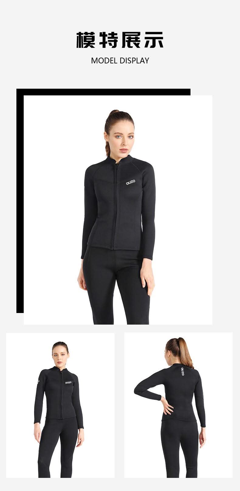 Women's Wetsuit shirt / pants 1.5mm Neoprene Wetsuits Long Sleeve Wetsuits Top Bottom Two Piece Dive Suits for Scuba Diving Surf