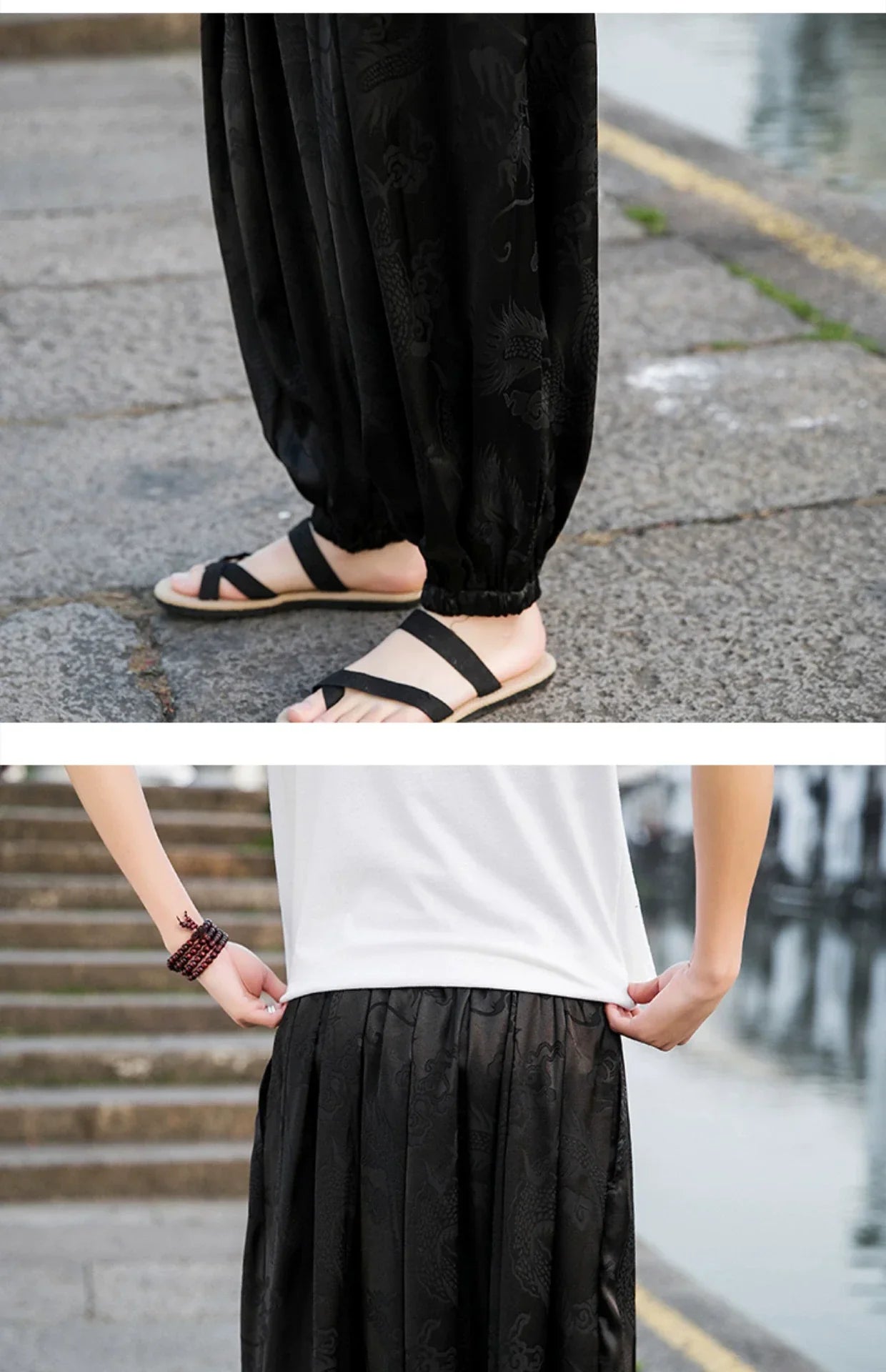 Summer Silk Hippie Gypsy Boho Baggy Pants Harem Pants for Men Women Yoga Pants Aladdin Trousers