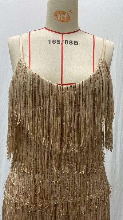 2024 Summer Pink Party Dress Evening Luxury Women Clothes Tassel Fringed Sexy Bodycon Dress Club Outfits Vestidos