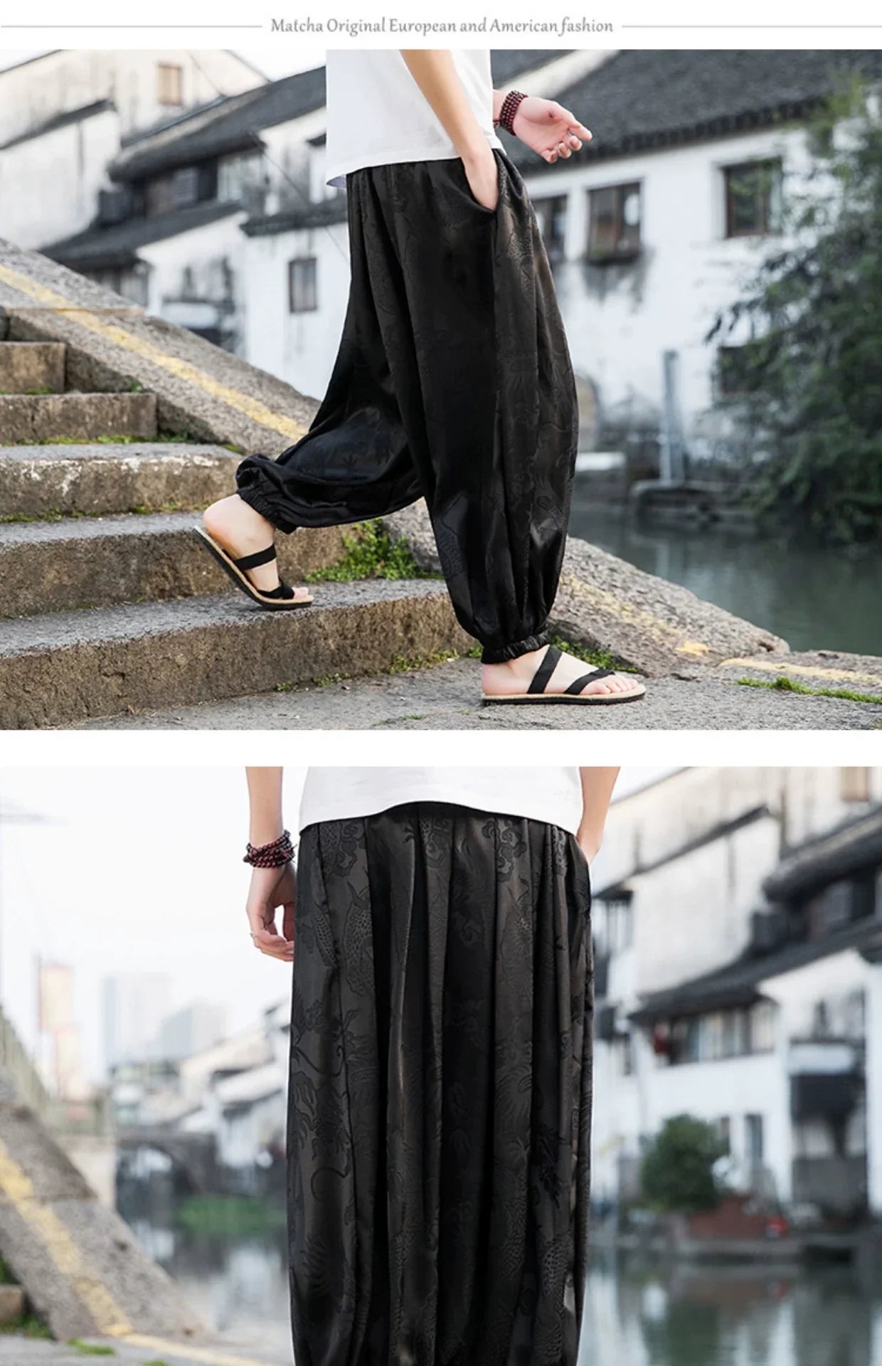 Summer Silk Hippie Gypsy Boho Baggy Pants Harem Pants for Men Women Yoga Pants Aladdin Trousers
