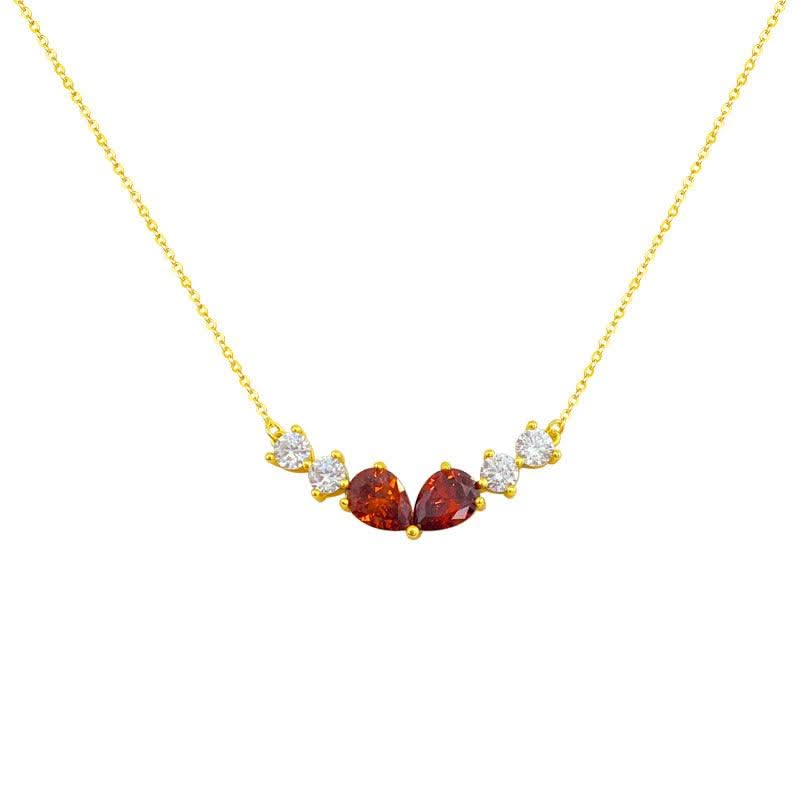 Water Drop Zircon Necklace Accessories For Women - Elanique