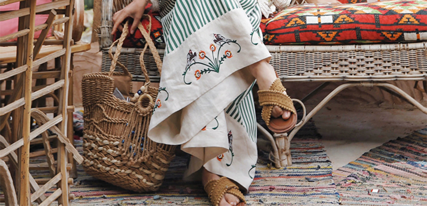 TIYIHAILEY Wide Leg Long Pants For Women Cotton Trousers Elastic Waist Casual Striped Embroidery Ladies 2025 New Fashion