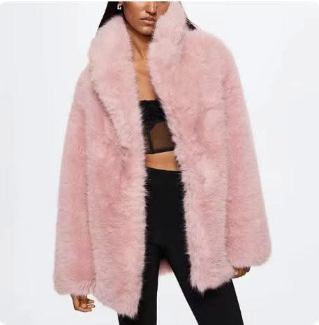 Artificial Fur Thick Warm Coat For Women