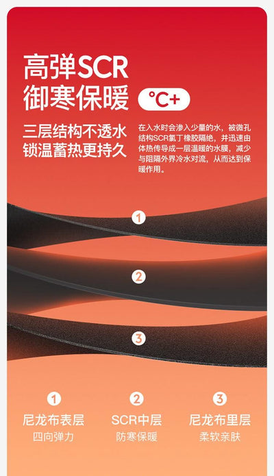 New 3mm Neoprene Wetsuit  One-Piece Suits Keep Long Sleeved Warm Surf Scuba Diving Suit Sunscreen  Beach Snorkeling Swimsuit