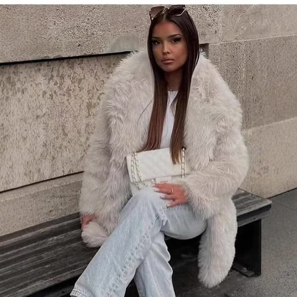 Artificial Fur Thick Warm Coat For Women