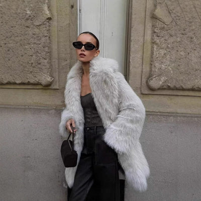 Artificial Fur Thick Warm Coat For Women