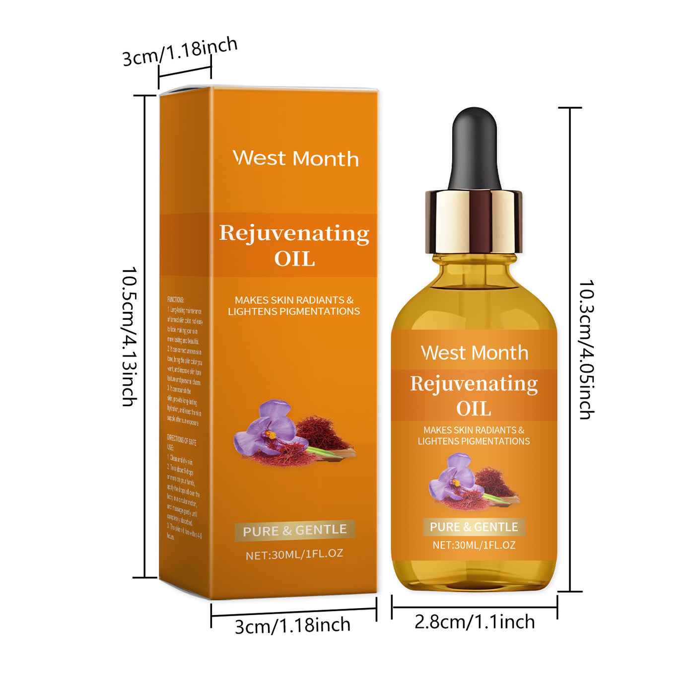 Saffron Serum Anti Wrinkle Lifting Firm Moisturize Smooth Soften Increasing Skin Elasticity Prevent Dryness Facial Essential Oil
