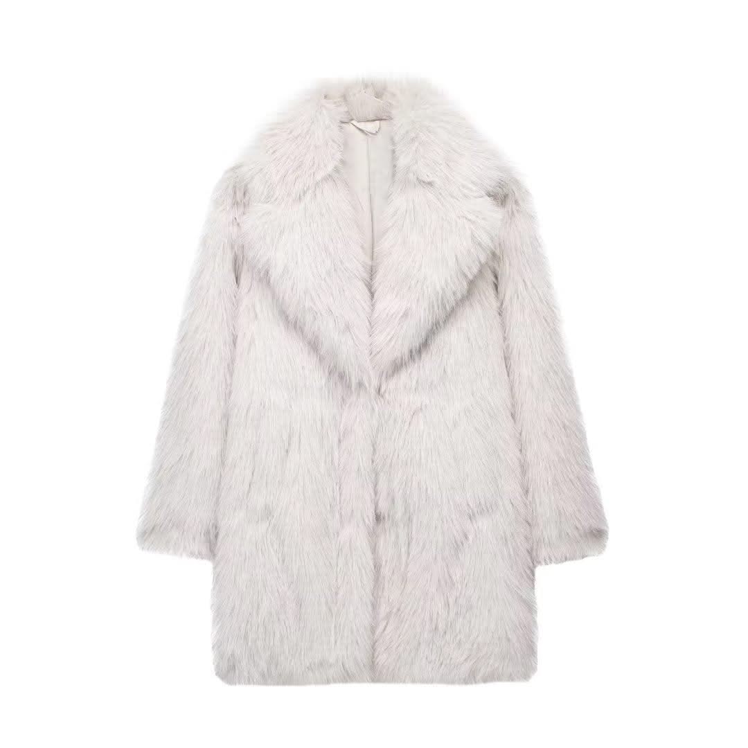 Artificial Fur Thick Warm Coat For Women