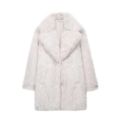 Artificial Fur Thick Warm Coat For Women