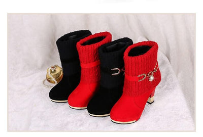 Women's Pointed Toe Ankle High Heel Platform Shoes | Pump Shoes| Boots for Women | Thick Heels | Ladies, Girls