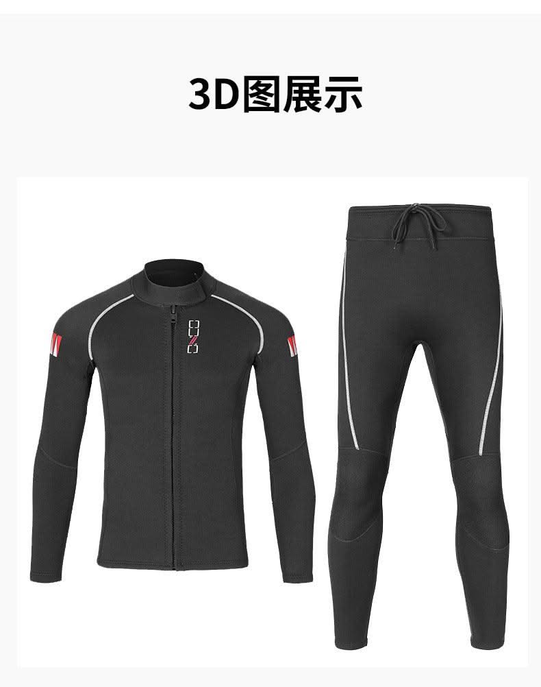 Women's Wetsuit shirt / pants 1.5mm Neoprene Wetsuits Long Sleeve Wetsuits Top Bottom Two Piece Dive Suits for Scuba Diving Surf