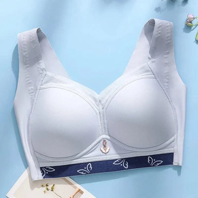 Women's Full Coverage Wirefree smooth Plus Size Bra Non Padded Bra Sexy Seamless Large Size Bra Push Up Sports Brassiere 50E 52E