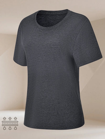Women's Super Soft Crew Neck T'Shirts.Short Sleeve For Sports.Workout,Yoga,Running.Fitness & Outdoor Activities