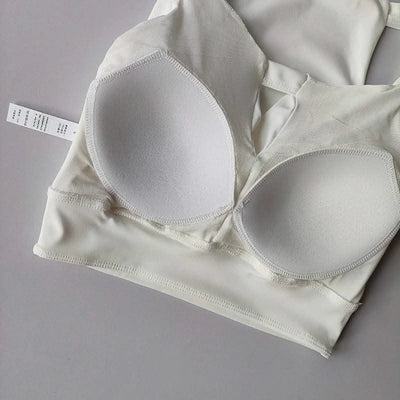 Sports Bra for Women Running Gathering Small Breasts to Show Off Big Fashion Sexy I-shaped Yoga Vest Quick Drying Fitness Bra