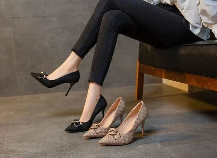 Non Slip Casual Ladies High Heeled Pump Shoes | Elegant Hot Trendy Women's Shoes