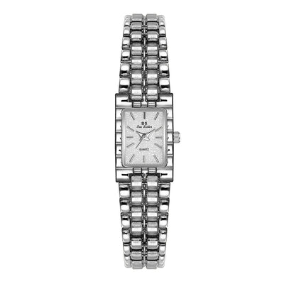 Luxury Ladies' Watch Retro Elegant Gold Silver Small Square Watch High Quality Watchchain Gift Watches For Women