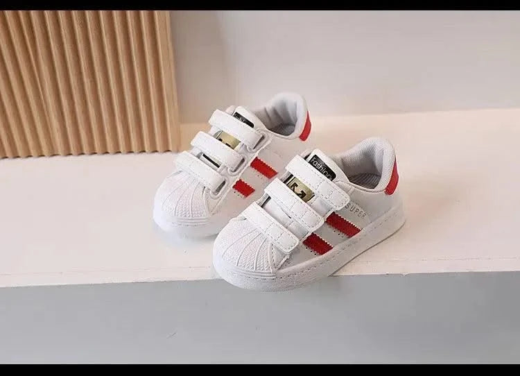 Children's Sports Shoes Spring and Fall Four Seasons Models Boys and Girls Casual Board Shoes Shell Head Small White Shoes