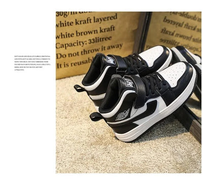 Children's shoes Men's shoes 2024 new fall children's non-slip sports shoes large high top board shoes for children