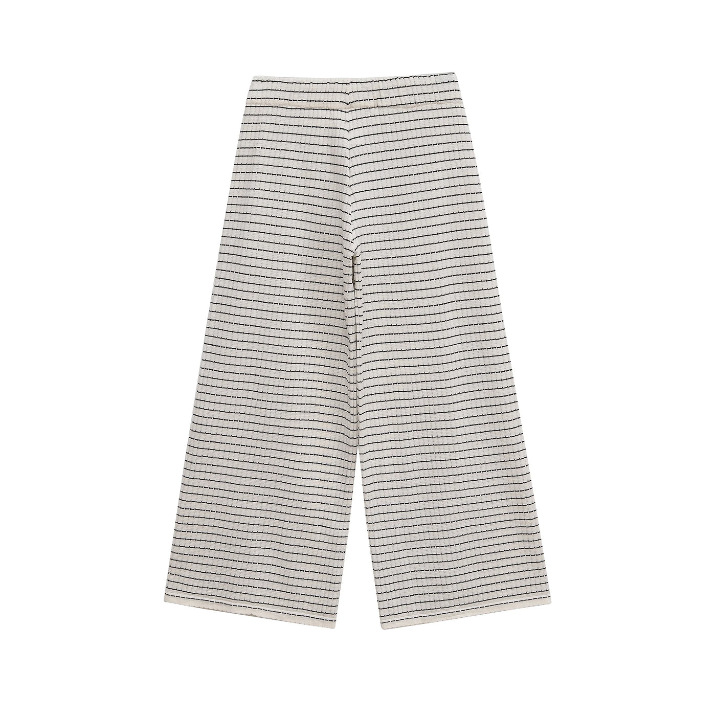 Women's clothing 2025 summer new product fashion European and American style textured striped knitted trousers