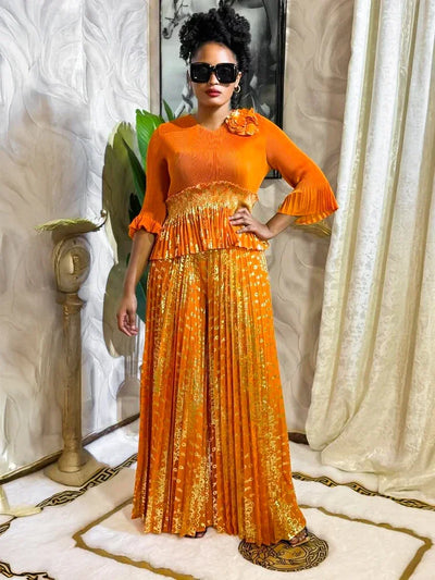 Luxury Women Chic Evening Dresses 2025 Formal Ball Gowns Elegant Party Miyake Pleated Long Sleeve Dress Female Plus Size Clothes