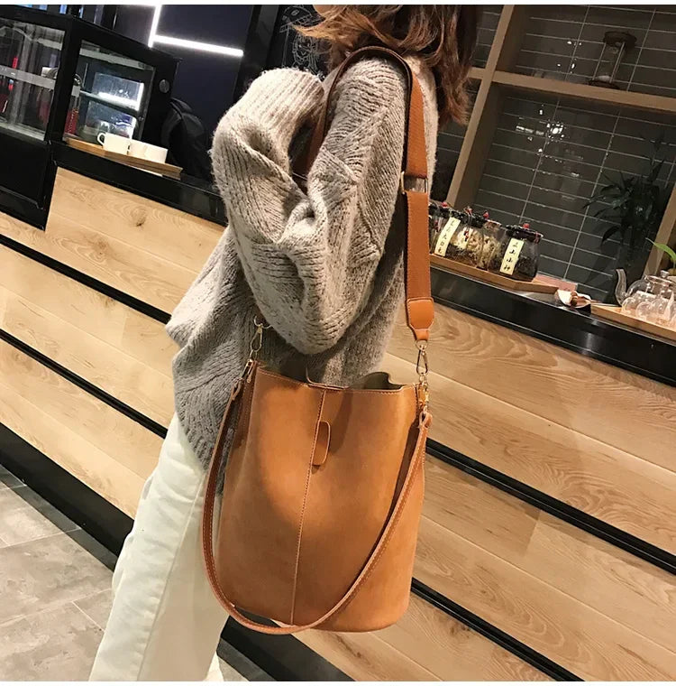 Designer Handbags Ladies Bucket Bag PU Leather Shoulder Large Capacity Crossbody Bags for Women High Quality New Tote Bag