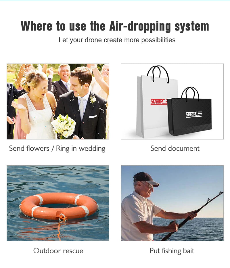 STARTRC Drone Airdrop System For DJI Air 3S/Mini 4 Pro/Mini 3/Mavic 3/Air 2S/Mavic 2/Mini 2 SE Air-dropping Thrower Gift Deliver