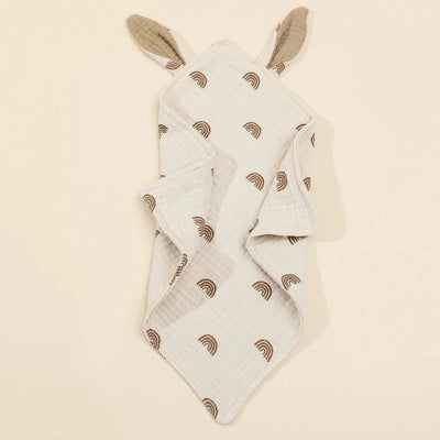 Baby Rabbit Cotton Muslin Comforter Sleeping Dolls |Blanket | Soft Soothe Appease Towel |Bibs| Burp Cloths Infant