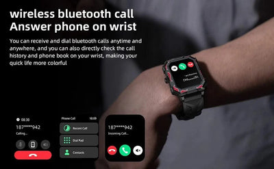 LOKMAT Ocean Max Sport Smart Watch New Flagship Waterproof Fitness Tracker BT Calls Smartwatches Heart Rate Blood Oxygon Monitor