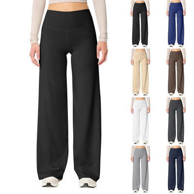 Wide Leg Pants For Women Yoga Pants High Waist Sweatpants With Pockets Stretch Pants Comfy Workout Sports Sweatpants Leggings