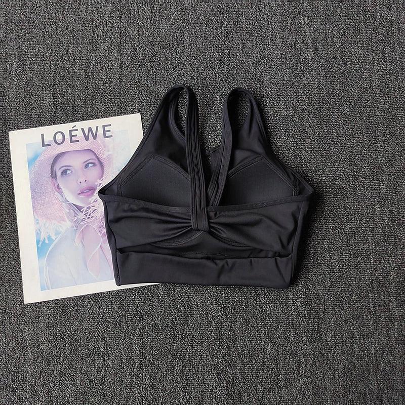 Sports Underwear for Women High-intensity Integrated Cup Shockproof Bra Running Training Suit Fitness Yoga Vest Wear Outside