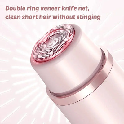 1pc epilator Bikini Trimmer For Women Double Head Electric Shaver Rechargeable 2-In-1 Body Facial Hair Removal For Underarm Legs